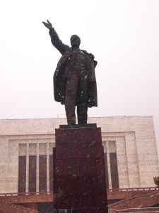 Apparently the largest statue of Lenin left in Central Asia